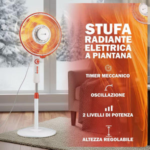 Stufa elettrica a piantana