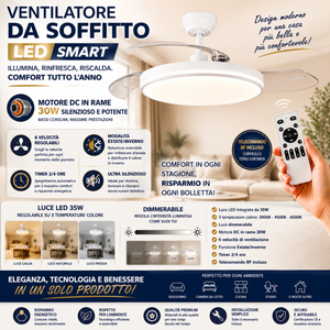 Ventilatore da Soffitto LED SMART