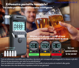 Etilometro Portatile Certificato-Alcol Test con Display LCD
