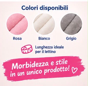 treccia paracolpi per lettino