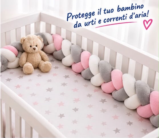 treccia paracolpi per lettino